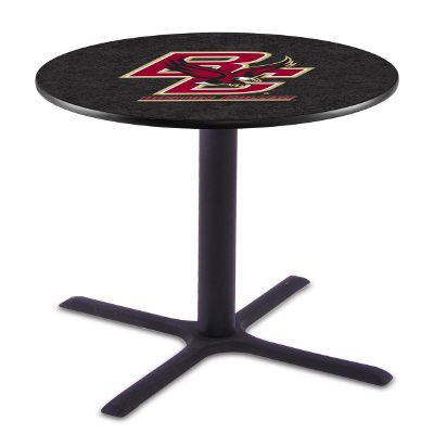 HBS L211-42" Black Wrinkle Boston College Pub Table by Holland Bar Stool Co.
