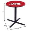 HBS L211-42" Black Wrinkle Louisiana-Lafayette Pub Table by Holland Bar Stool Co. view 2