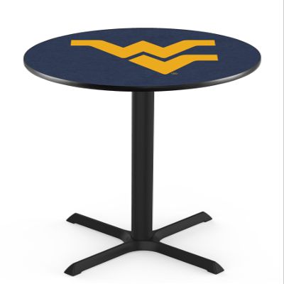 HBS L211-42" Black Wrinkle West Virginia Pub Table by Holland Bar Stool Co.