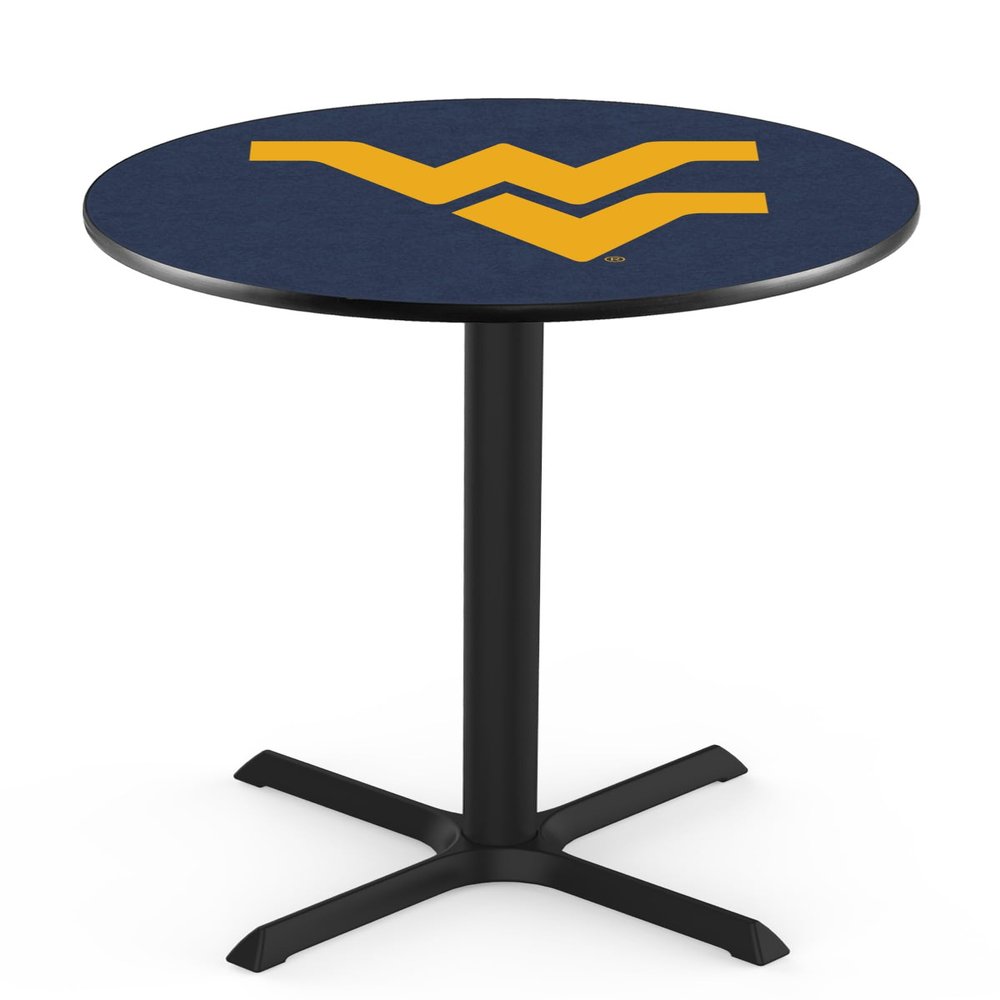 HBS L211-42" Black Wrinkle West Virginia Pub Table by Holland Bar Stool Co.