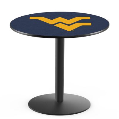 HBS L214-36" Black Wrinkle West Virginia Pub Table by Holland Bar Stool Co.