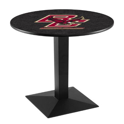 HBS L217-36" Black Wrinkle Boston College Pub Table by Holland Bar Stool Co.