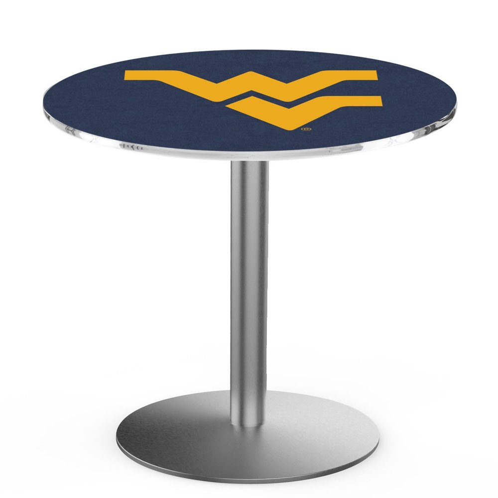 HBS L214-36" Stainless Steel West Virginia Pub Table by Holland Bar Stool Co.