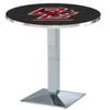HBS L217-36" Chrome Boston College Pub Table by Holland Bar Stool Co. view 1