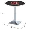 HBS L217-36" Chrome Boston College Pub Table by Holland Bar Stool Co. view 2