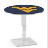 HBS L217-42" Chrome West Virginia Pub Table by Holland Bar Stool Co. view 1
