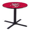 HBS L211-36" Black Wrinkle Wisconsin Badger Pub Table by Holland Bar Stool Co. view 1