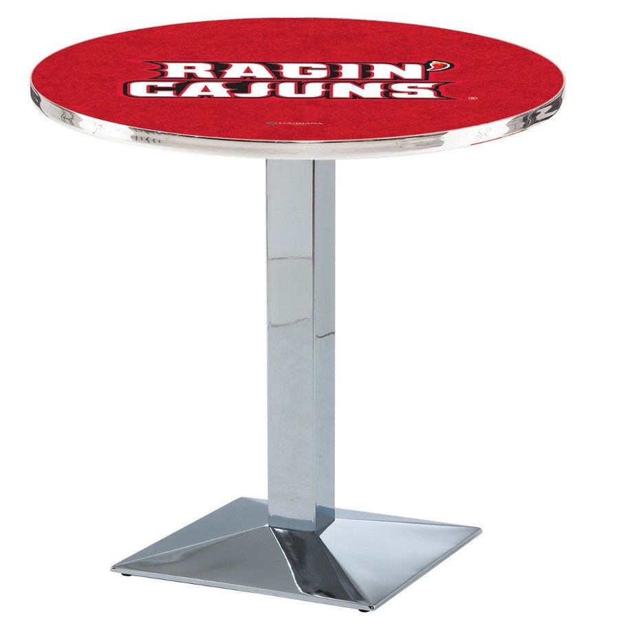 HBS L217-42" Chrome Louisiana-Lafayette Pub Table by Holland Bar Stool Co.