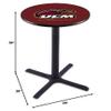 HBS L211-36" Black Wrinkle Louisiana-Monroe Pub Table by Holland Bar Stool Co. view 2