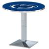 HBS L217-36" Chrome Penn State Pub Table by Holland Bar Stool Co. view 1