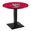 HBS L217-36" Black Wrinkle Wisconsin Badger Pub Table by Holland Bar Stool Co. view 1