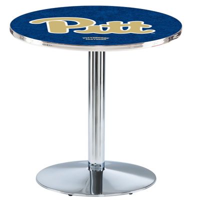 HBS L214-36" Chrome Pitt Pub Table by Holland Bar Stool Co.