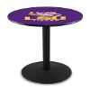 HBS L214-36" Black Wrinkle Louisiana State Pub Table by Holland Bar Stool Co. view 1