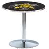 HBS L214-42" Chrome Wichita State Pub Table by Holland Bar Stool Co.