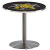 HBS L214-36" Stainless Steel Wichita State Pub Table by Holland Bar Stool Co. view 1