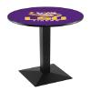 HBS L217-36" Black Wrinkle Louisiana State Pub Table by Holland Bar Stool Co. view 1