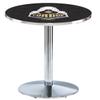 HBS L214-36" Chrome Purdue Pub Table by Holland Bar Stool Co. view 1
