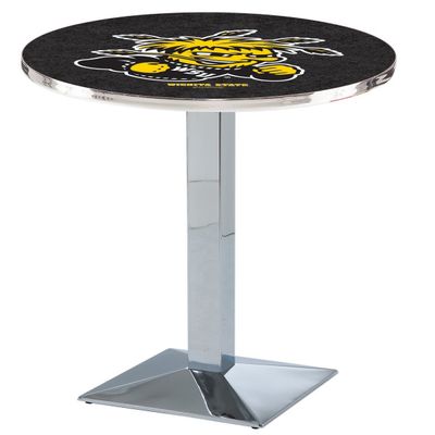 Holland Bar Stool Co. L217-36" Chrome Wichita State Pub Table