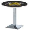 Holland Bar Stool Co. L217-36" Chrome Wichita State Pub Table view 1