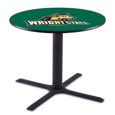 HBS L211-36" Black Wrinkle Wright State Pub Table by Holland Bar Stool Co.
