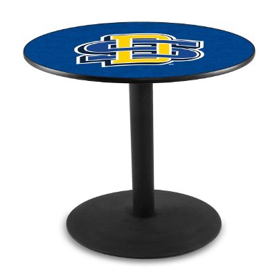 HBS L214-42" Black Wrinkle South Dakota State Pub Table by Holland Bar Stool Co.