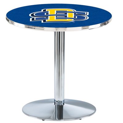 HBS L214-42" Chrome South Dakota State Pub Table by Holland Bar Stool Co.