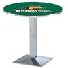 HBS L217-36" Chrome Wright State Pub Table by Holland Bar Stool Co. view 1