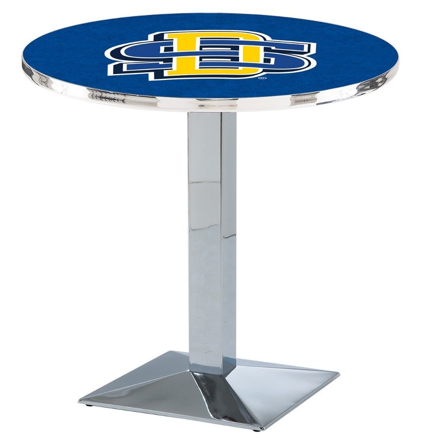 HBS L217-36" Chrome South Dakota State Pub Table by Holland Bar Stool Co.
