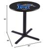 HBS L211-36" Black Wrinkle Memphis Pub Table by Holland Bar Stool Co. view 2
