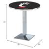 HBS L217-42" Chrome Cincinnati Pub Table by Holland Bar Stool Co. view 2
