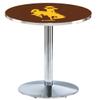HBS L214-42" Chrome Wyoming Pub Table by Holland Bar Stool Co.