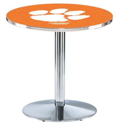 HBS L214-36" Chrome Clemson Pub Table by Holland Bar Stool Co.