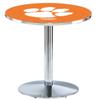 HBS L214-36" Chrome Clemson Pub Table by Holland Bar Stool Co. view 1