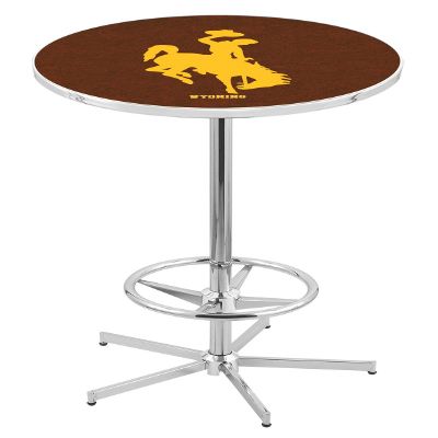 HBS L216-42" Chrome Wyoming Pub Table by Holland Bar Stool Co.