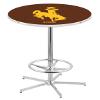 HBS L216-42" Chrome Wyoming Pub Table by Holland Bar Stool Co. view 1