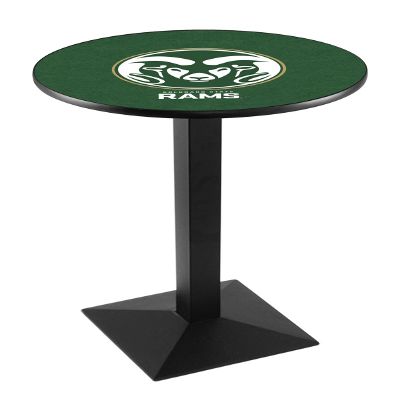 HBS L217-36" Black Wrinkle Colorado State Pub Table by Holland Bar Stool Co.