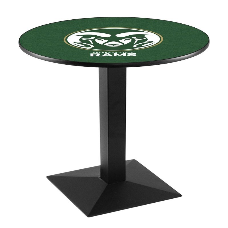 HBS L217-36" Black Wrinkle Colorado State Pub Table by Holland Bar Stool Co.