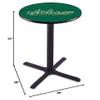 HBS L211-42" Black Wrinkle South Florida Pub Table by Holland Bar Stool Co. view 2