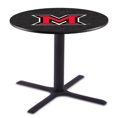HBS L211-36" Black Wrinkle Miami (OH) Pub Table by Holland Bar Stool Co.