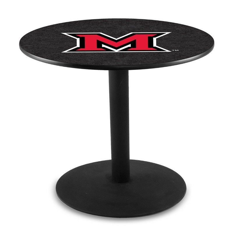 HBS L214-36" Black Wrinkle Miami (OH) Pub Table by Holland Bar Stool Co.