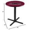 Holland Bar Stool Co. L211-36" Black Wrinkle Southern Illinois Pub Table view 2