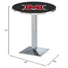 HBS L217-42" Chrome Miami (OH) Pub Table by Holland Bar Stool Co. view 2