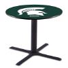 HBS L211-42" Black Wrinkle Michigan State Pub Table by Holland Bar Stool Co. view 1