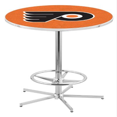 HBS Philadelphia Flyers (Orange Background) Officially Licensed L216 Pub Table - NHL - 28" Top