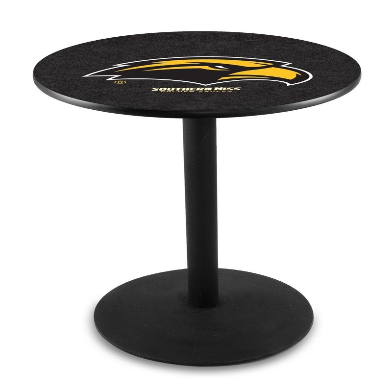 HBS L214-36" Black Wrinkle Southern Miss Pub Table by Holland Bar Stool Co.