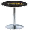HBS L214-36" Chrome Southern Miss Pub Table by Holland Bar Stool Co.