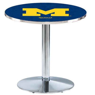 HBS L214-42" Chrome Michigan Pub Table by Holland Bar Stool Co.