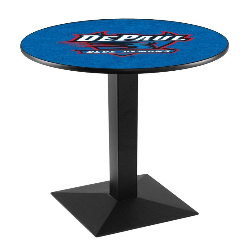 HBS L217-36" Black Wrinkle DePaul Pub Table by Holland Bar Stool Co.