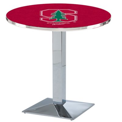 HBS L217-36" Chrome Stanford Pub Table by Holland Bar Stool Co.