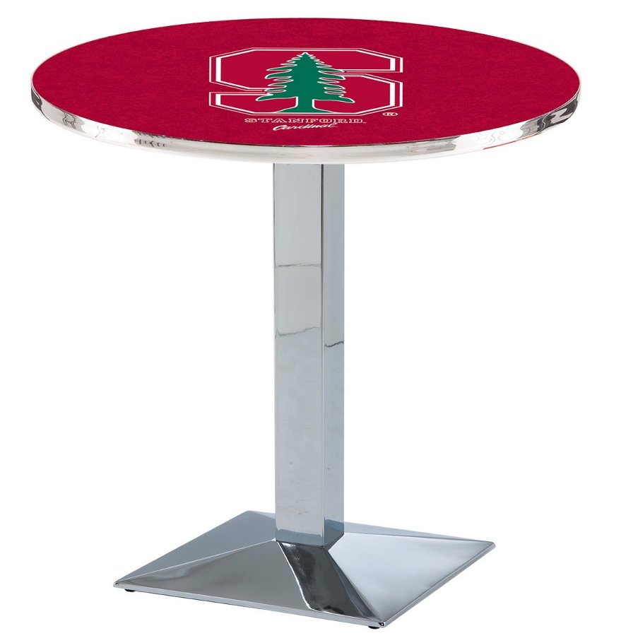 HBS L217-36" Chrome Stanford Pub Table by Holland Bar Stool Co.